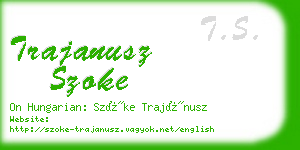 trajanusz szoke business card